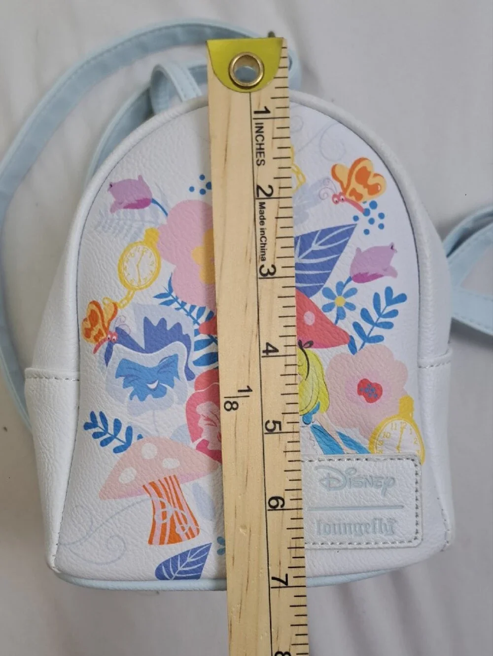 Loungefly x Disney Alice in Wonderland Floral Mini Backpack White Pastel